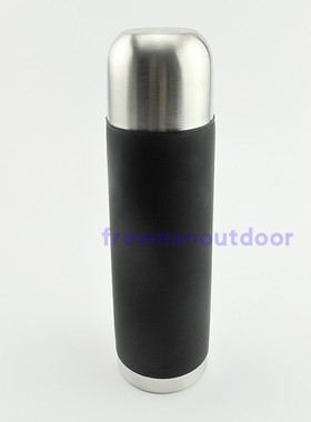 简约双层不锈钢真空保温杯 防滑子弹头保温杯