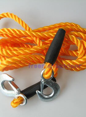 汽车牵引绳 汽车自救3吨4米尼龙拖车绳拉车绳 汽车用品 车主喜欢
