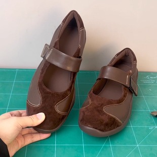 百搭轻便一脚蹬女休闲气质 单鞋 RubyL 4cm一字扣厚底舒适芭蕾舞鞋