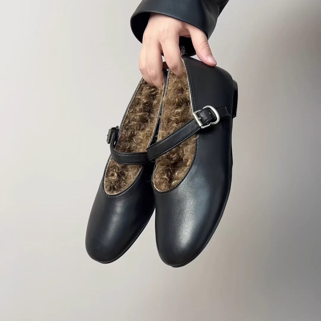 RubyL/1cm法式复古玛丽珍鞋女平底一字带扣牛皮软底芭蕾奶奶鞋,女鞋,浅口单鞋,淘宝优惠券,粉丝福利购,淘宝优惠卷