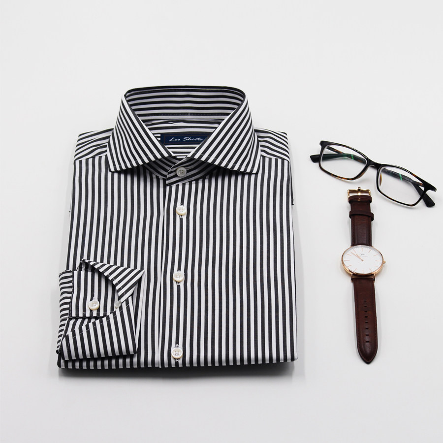 Leo襯衫定制 男士全棉商務休閑條紋溫莎領長袖襯衣 修身版包郵在類目 男裝, 襯衫中 - 來自Buy2taobao.com提供專業的淘寶代購服務