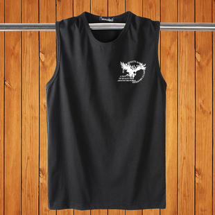 新款 T恤宽松运动砍袖 背心男篮球休闲男装 宽肩无袖 潮 汗衫 纯棉夏季