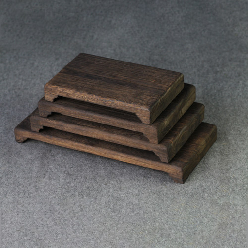 炭工坊湖南中式机雕桐木复古底座