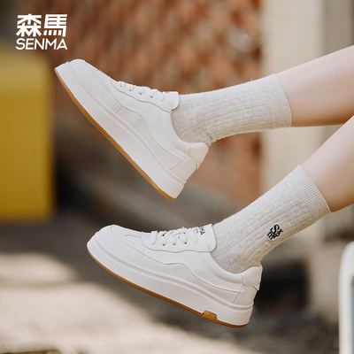 森马女鞋官方正品小白鞋女款厚底
