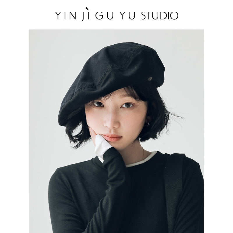 印计谷羽大版水洗棉贝雷帽