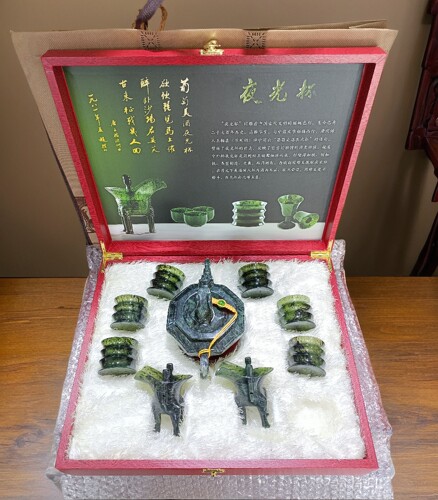 静云轩夜光杯十七年实体老店八角龙壶中号竹节杯小号虎腿爵杯套装