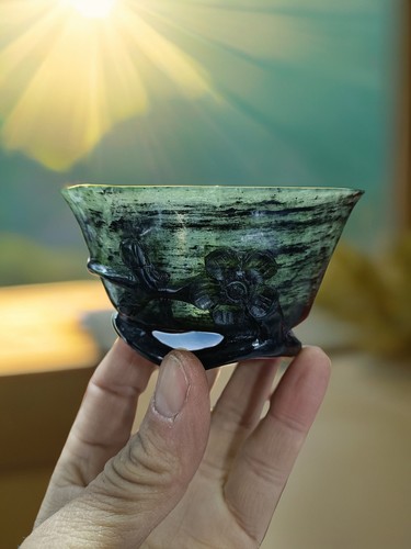 酒泉夜光杯祁连玉梅花杯十七年实体老店静云轩夜光杯主人杯茶杯