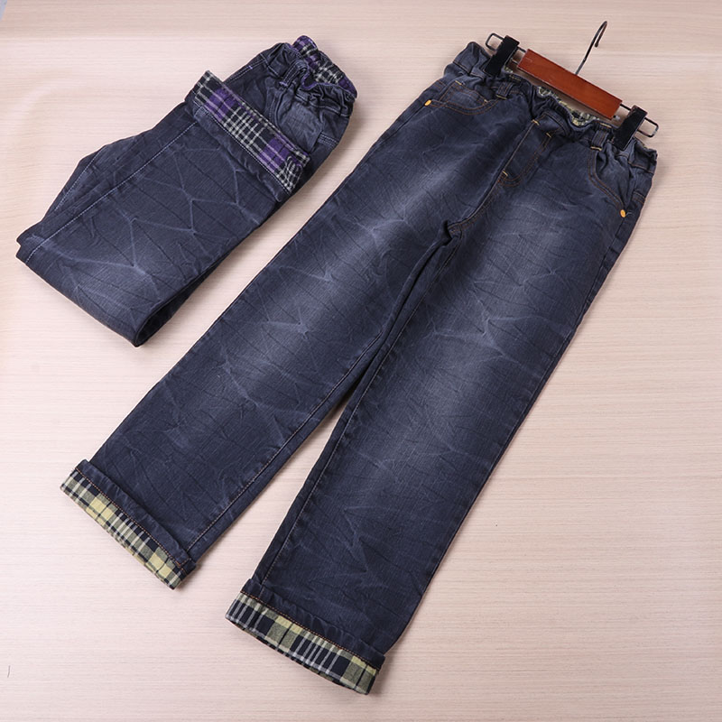 纯棉牛仔男童秋冬款水洗童装长裤