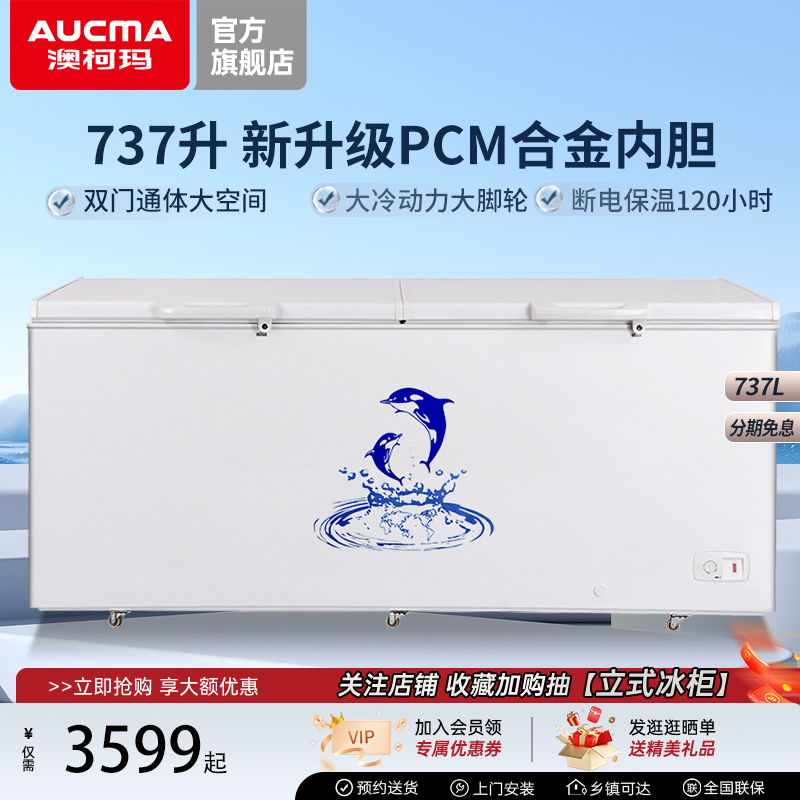 澳柯玛BC/BD-737TC冰柜卧式冷柜商用大容量冷藏柜冷冻商超雪糕柜-封面