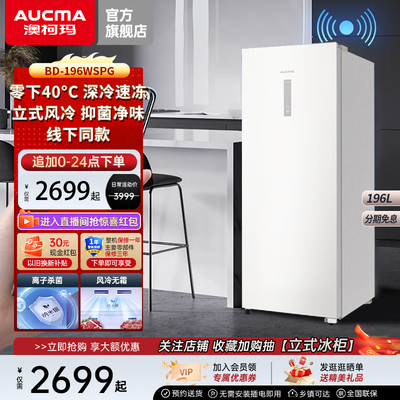 澳柯玛BD-196WSPG家用-40℃深冷立式冷冻柜官方旗舰店