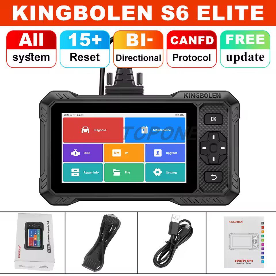KINGBOLEN S6 ELite CAN FD All System OBD2 Diagnostic Scanner