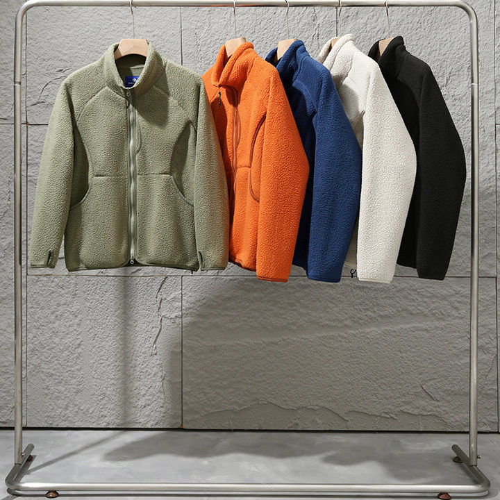 户外山系蓄热保暖摇粒绒立领外套