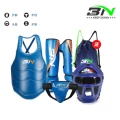Blue - Four-Piece Set [Mask Head Protection + Chest Protection + Leg Protection + Crotch Protection]●Children's Model