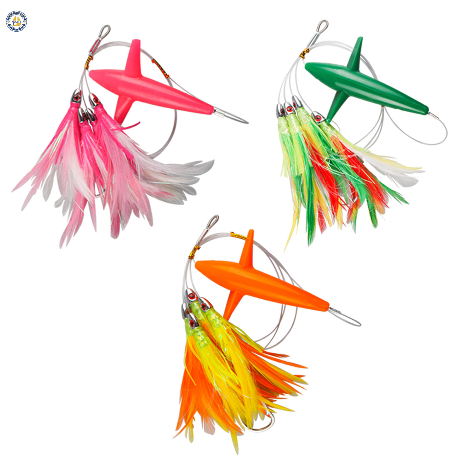 4.7in Sea Bird Teaser Fishing Bait深海拖钓飞机串钩饵金枪马林