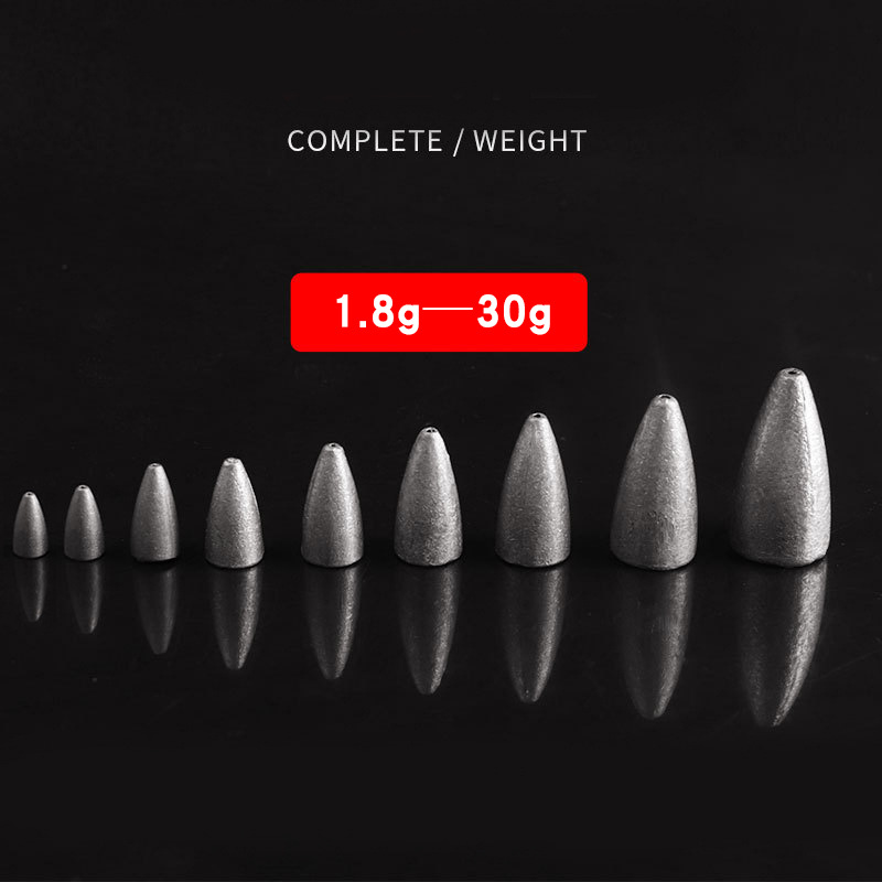 厂家直供50枚路亚配件矶钓子弹铅