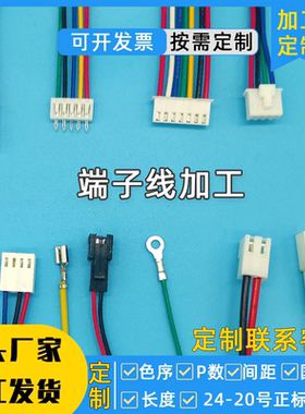 xh254排线连接线加工线束定制XH2.54插头线材4pin端子线缆定做2P