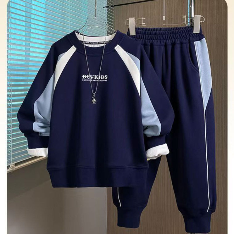2026新款男童套装春秋款儿童两件套潮酷休闲时尚运动男孩卫衣卫裤