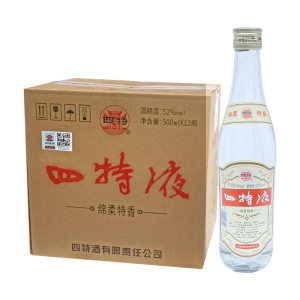 江西樟树四特酒公司生产四特酒52度四特莲四500ML*12瓶特香型白酒
