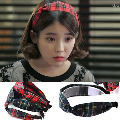 特价清仓饰品renachris发饰头饰 继承者们郑秀晶iu同款格子布发箍