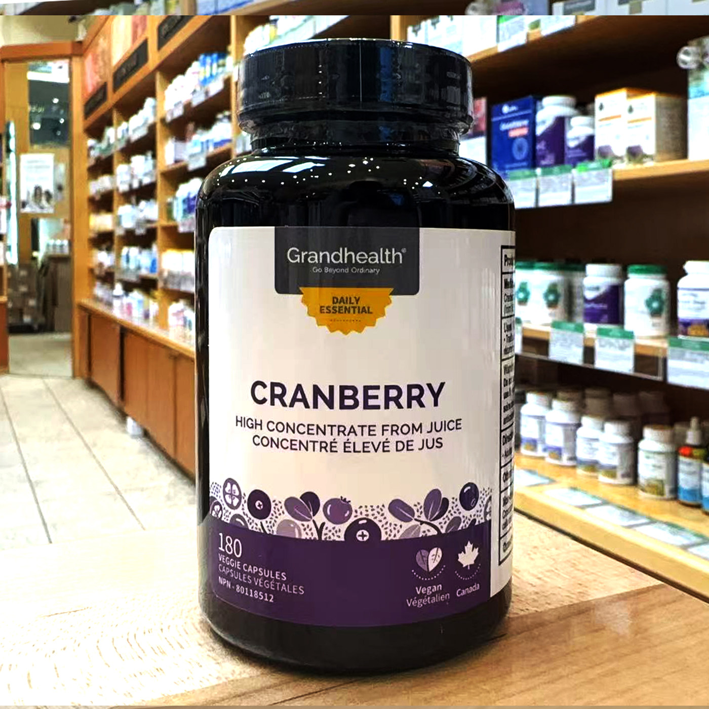 加拿大 GRAND HEALTH  Cranberry 蔓越莓 180粒 全店二瓶包邮