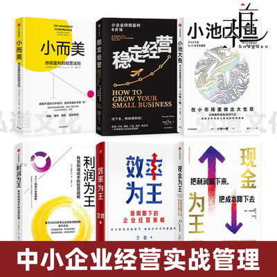 中小企业经营实战管理书籍 利润为王+现金为王+效率为王+稳定经营+小池大鱼+小而美 企业经营方案现金管理持续盈利经营之道 优化