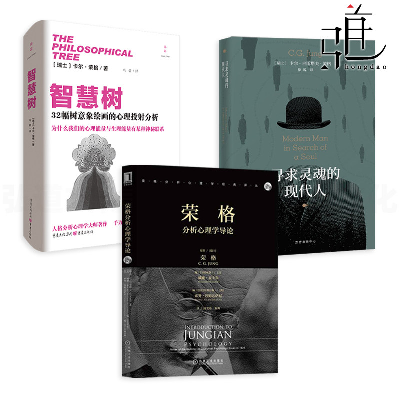 3册 荣格分析心理学导论+寻求灵魂的现代人+智慧树-32幅树意象绘画的心理投射分析 荣格心理学书籍 治疗师精神分析 红书 弗洛伊德