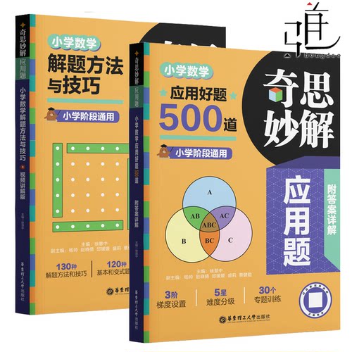 奇思妙解应用题：小学数学解题方法与技巧/小学数学应用好题500道 不分年级 小学阶段通用难度中等及以上 课外书辅导书数学资料