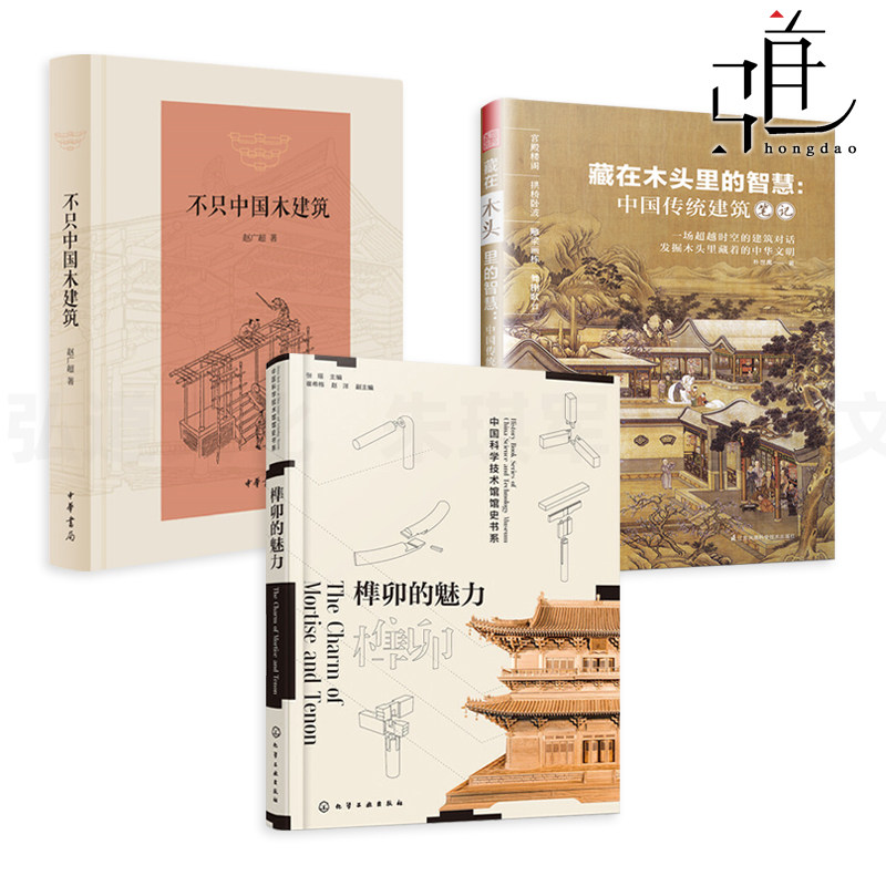 3册 藏在木头里的智慧-中国传统建筑笔记+榫卯的魅力+不只中国木建筑 结构 中式营造法式 艺术 建筑设计师书籍 穿墙透壁经典古建筑属于什么档次？