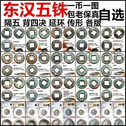 五铢钱隔五延环五铢传形各版