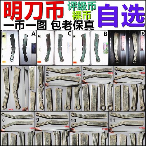 明刀 刀币 战国燕国铸币 评级币 裸币 好品 一币一图 自选 保真