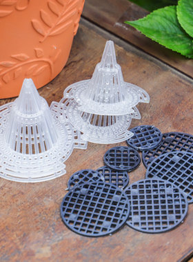 花盆渗水孔底孔垫片 紫砂盆底部防漏土塑料防虫网透气种花工具