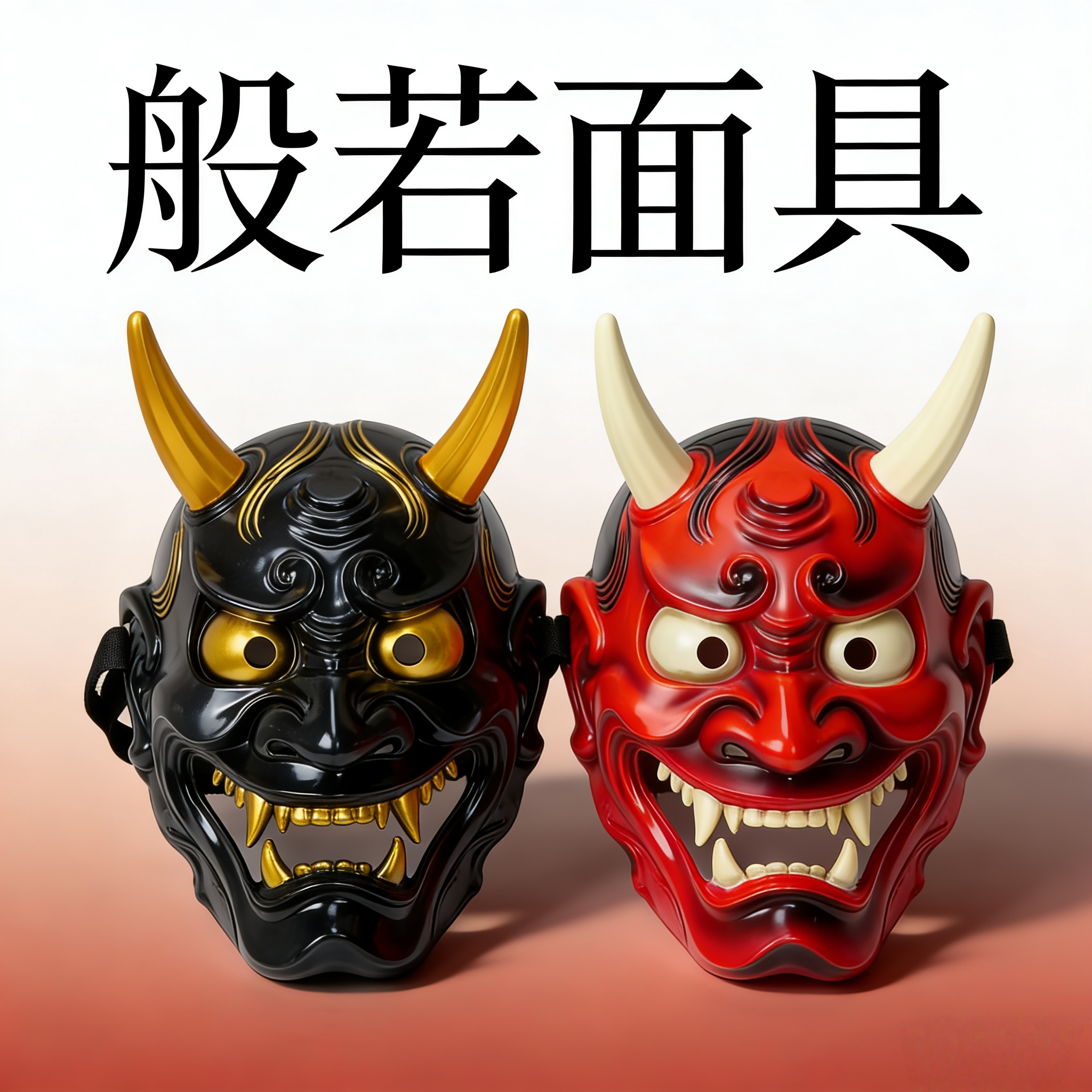 日式般若面具全脸万圣节cos道具ABS树脂恶鬼面罩可佩戴装饰挂件