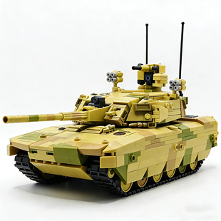 军积新品小鲁班ztz100式坦克主高还原度拼装积木模型爱好者玩具