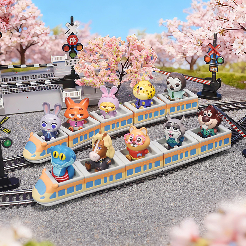 正版疯狂动物城2火车排排乐系列盲盒电影周边手办公仔女可爱摆件