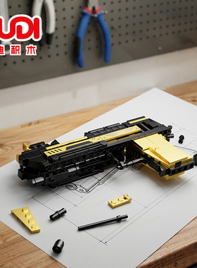 古迪40604军事系列8合1沙漠之鹰组装模型男孩小颗粒拼装积木玩具