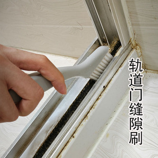 日本km浴室玻璃门刷子卫生间淋浴房窗户轨道水垢清洁刷无死角缝隙