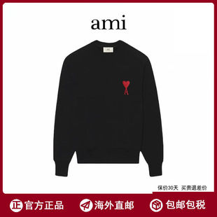 Ami 马卡龙爱心刺绣圆领卫衣休闲宽松男女同款 上衣 海外直邮