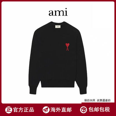 【海外直邮】Ami 马卡龙爱心刺绣圆领卫衣休闲宽松男女同款上衣