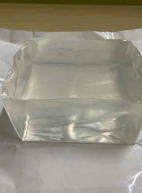 白色透明方块胶气垫盒化妆镜矿泉水贴标pet贴片包海绵礼盒热熔胶