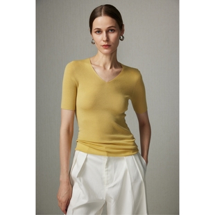 18针无缝细美丽诺羊毛衫 SOUL JUC可手洗系列60支2股亲肤柔软短袖