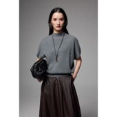 SOUL 针织衫 JUC实穿百搭无缝一体美丽诺气质羊毛衫 半高领小飞袖