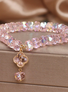 水晶手链女款轻奢小众精致
