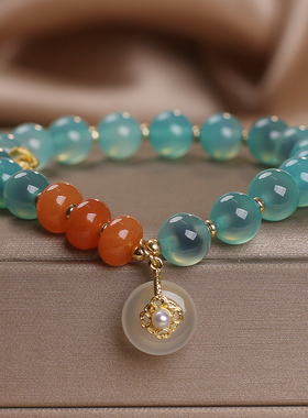 单圈翡翠手链小众精致轻奢