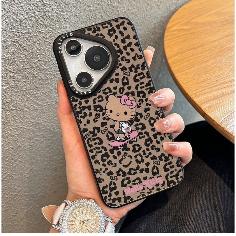 适用华为Pura80Pro+镜头不包保护包豹纹70ultra软边P60pro卡通女