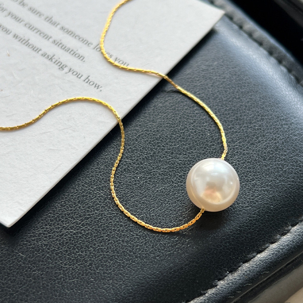 新款大彤彤珍珠项链微笑钛钢