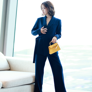 MIUCO高阶立裁时尚休闲西装外套+直筒裤套装女2023秋款