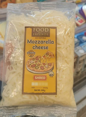 新加坡进口马苏里拉芝士碎200g 披萨烘焙奶酪mozzarella cheese