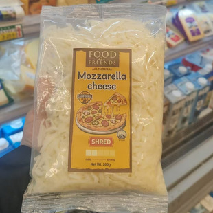新加坡进口马苏里拉芝士碎200g 披萨烘焙奶酪mozzarella cheese