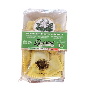 意大利进口Bertagni毕丹尼奶酪菠菜馅方型云吞250g 西餐料理速食