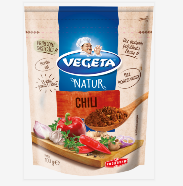 克罗地亚进口vegeta蔬菜味精调味料(辣味)100gvegeta natur chili